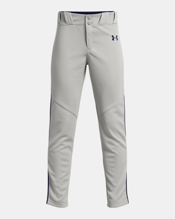 Boys' UA Utility Piped Baseball Pants, Gray, pdpMainDesktop image number 0